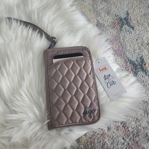 LUG TANDEM SE NORTH SOUTH RFID WALLET SAND TAUPE 2 NWT